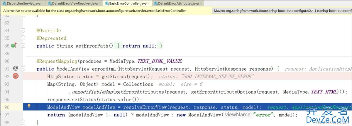 SpringBoot Web开发中的异常处理自动配置原理解析 SpringBoot Web开发中的异常处理自动配置原理解析