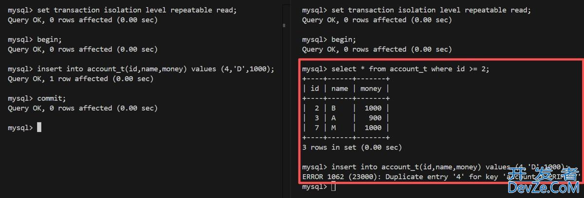 MySQL的事务机制与并发读异常示例详解