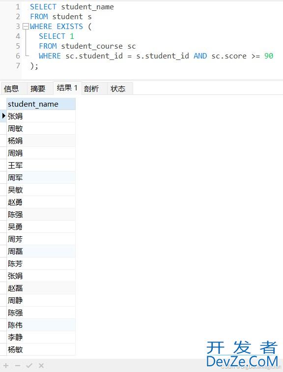 MySQL数据连接查询和子查询操作过程