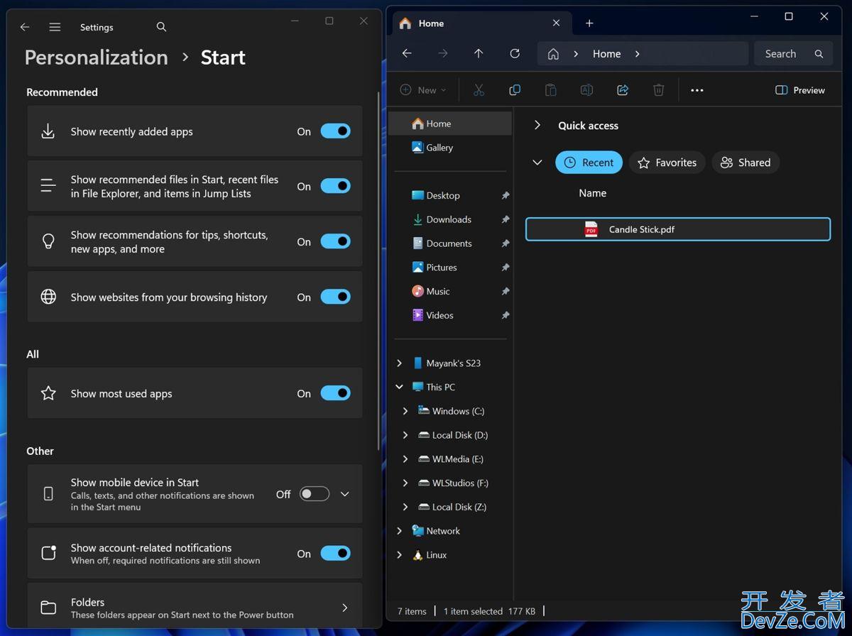 Win11可隐藏开始菜单推荐内容同时禁用两大核心功能 Win11可隐藏开始菜单推荐内容同时禁用两大核心功能